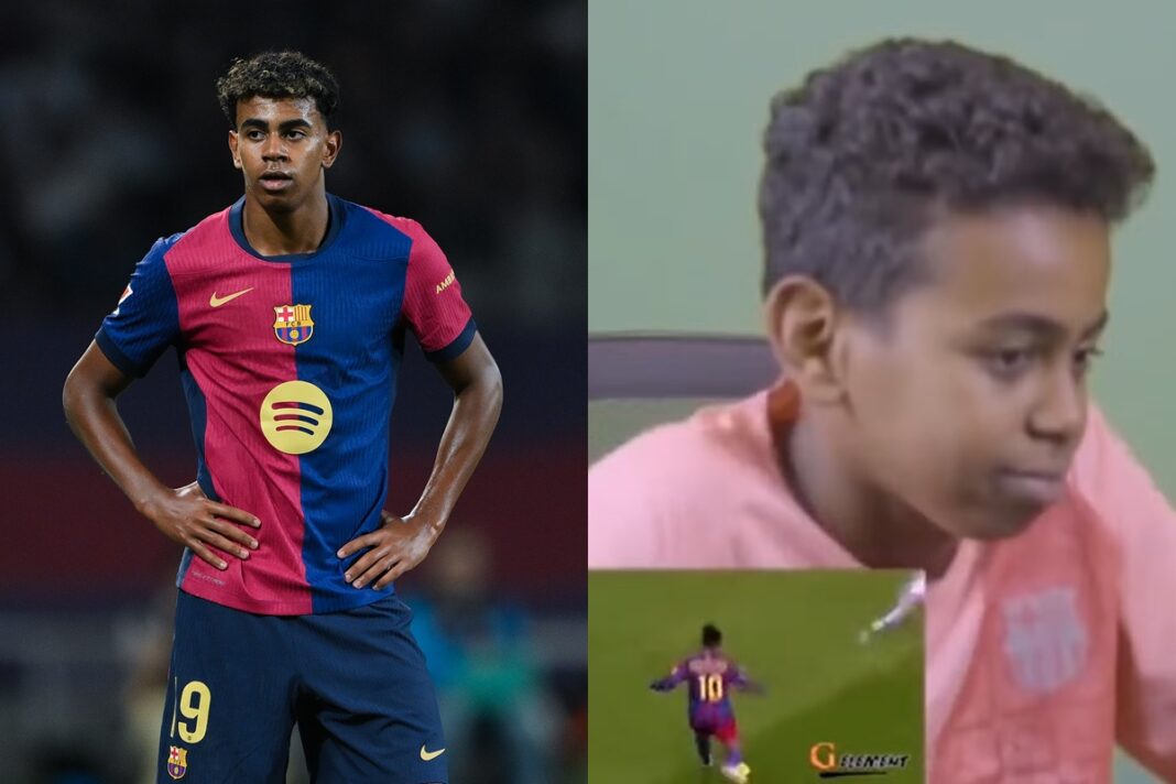 video-mostra-yamal-aos-11-anos-reagindo-a-lances-de-ronaldinho-gaucho